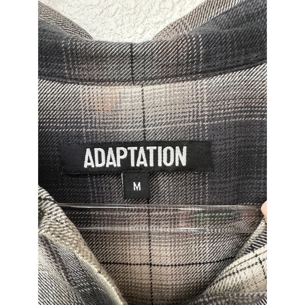 Adaptation Rose Embroidered Plaid Longline Shirt Dress Black White M - Picture 13 of 16